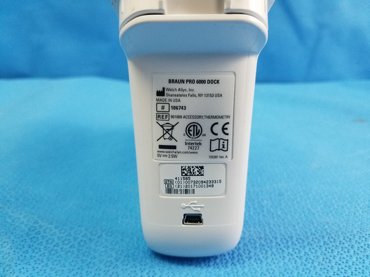 Welch Allyn Braun ThermoScan PRO 6000 Ear Thermometer With Base