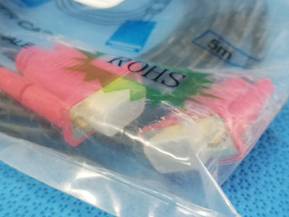 VGA Computer Cable 3+6C+B+2Ferrite HDB15P Male To HDB15P Male