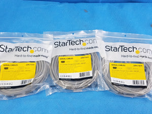 Lot of 3 StarTech 25ft Straight Through Serial Cable DB9 Male To Female MXT100_25