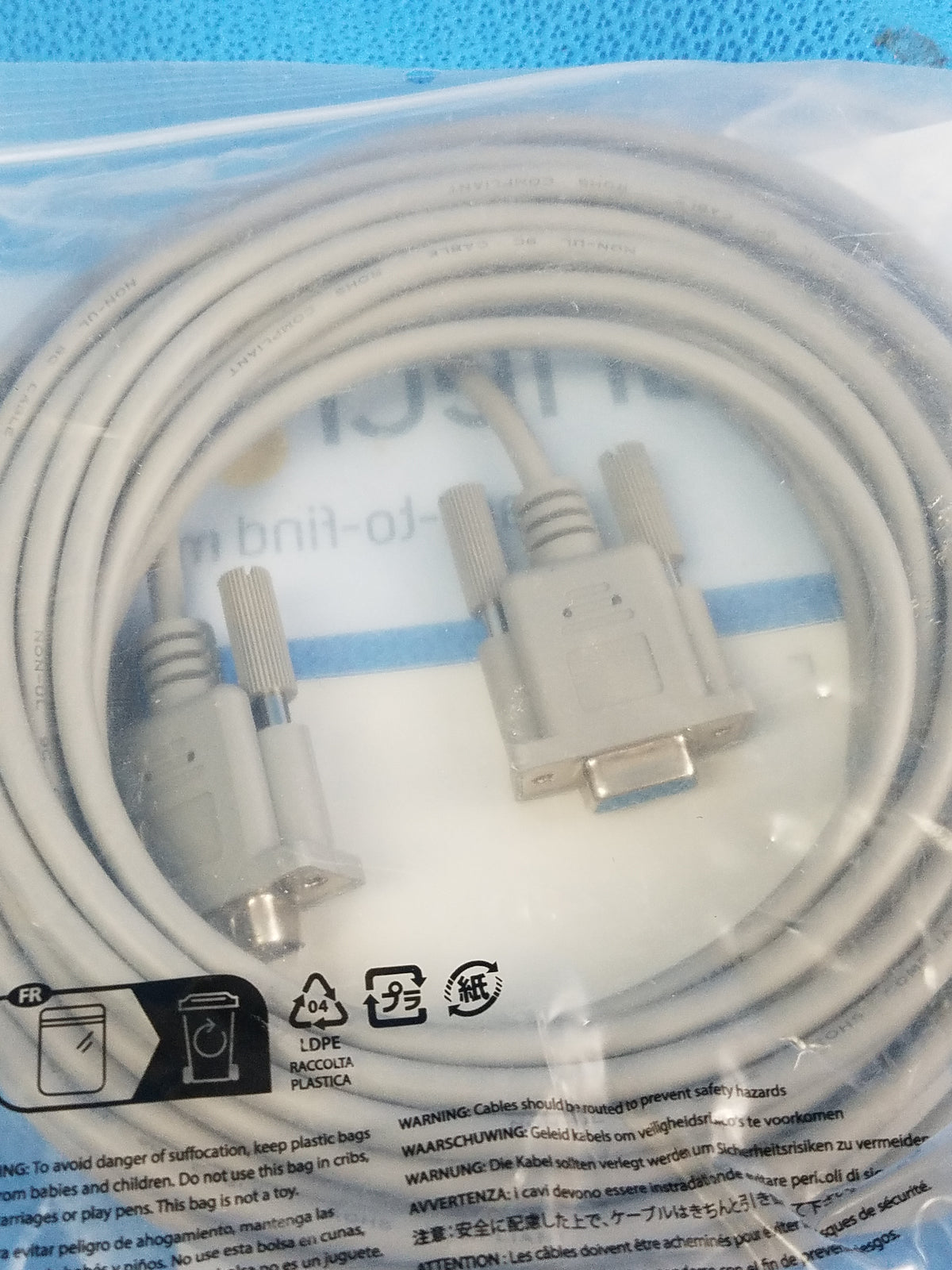 Lot of 3 StarTech 25ft Straight Through Serial Cable DB9 Male To Female MXT100_25