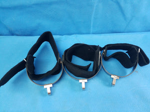 Lot of 3 Carbon Fiber Surgical Positioning Cuffs With Clevis Mounts 6R 7L 6L