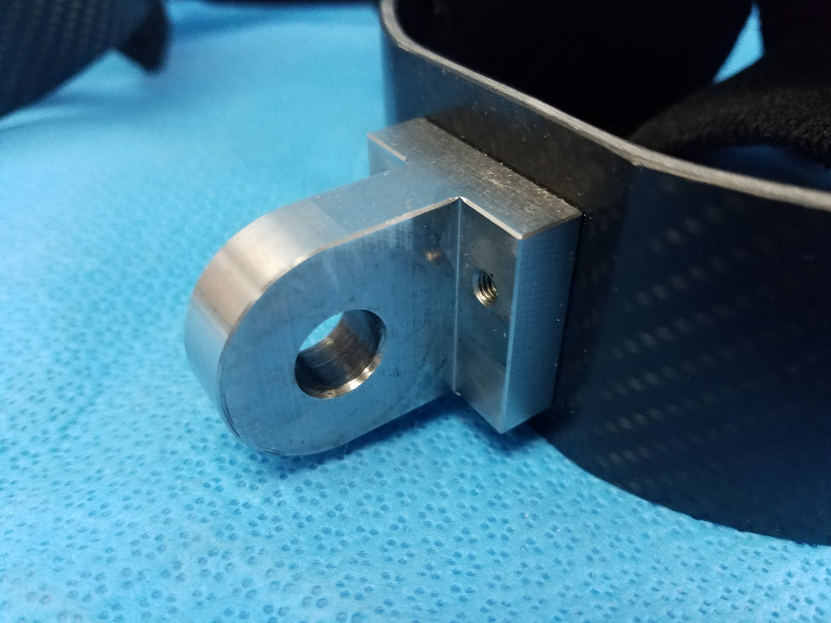 Lot of 3 Carbon Fiber Surgical Positioning Cuffs With Clevis Mounts 6R 7L 6L