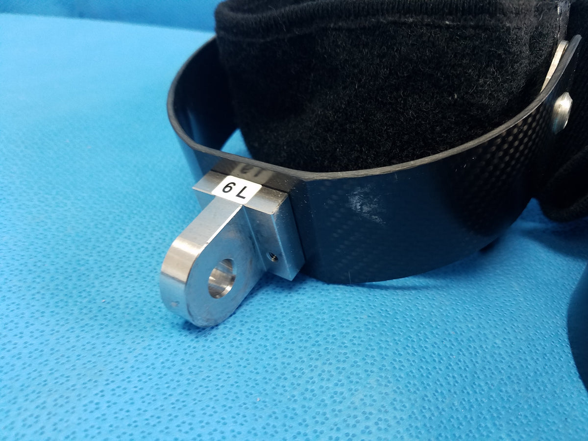 Lot of 3 Carbon Fiber Surgical Positioning Cuffs With Clevis Mounts 6R 7L 6L