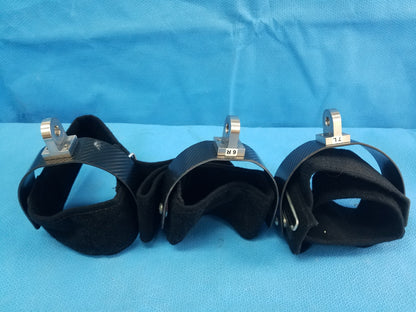 Lot of 3 Carbon Fiber Surgical Positioning Cuffs With Clevis Mounts 6R 7L 6L