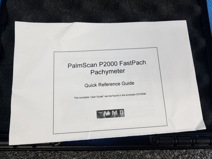 Micro Medical Devices PalmScan P2000 Fastpach Pachymeter With Case