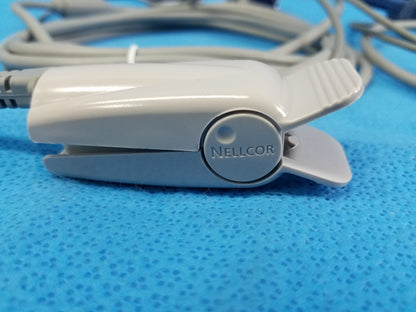 Lot of 2 Nellcor OxiMax SpO2 Sensors With Extension Cables
