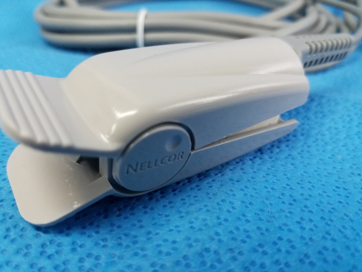 Lot of 2 Nellcor OxiMax SpO2 Sensors With Extension Cables