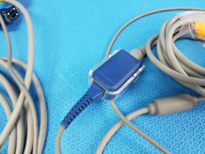 Lot of 2 Nellcor OxiMax SpO2 Sensors With Extension Cables