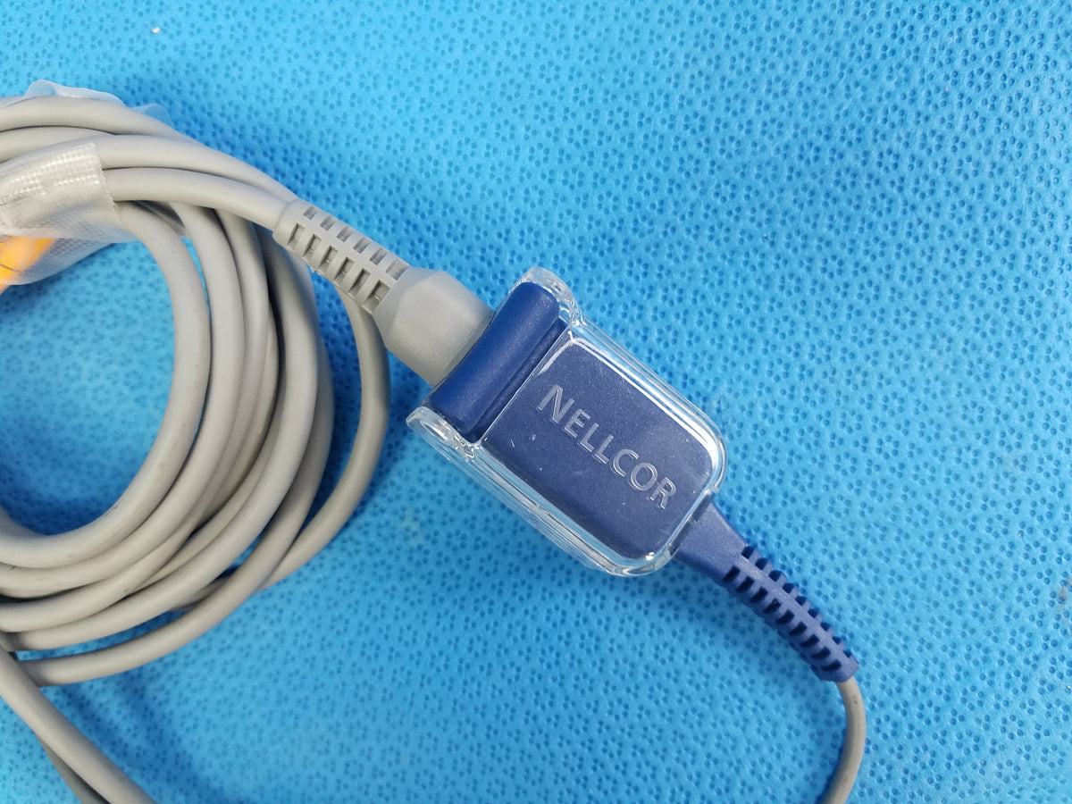 Lot of 2 Nellcor OxiMax SpO2 Sensors With Extension Cables