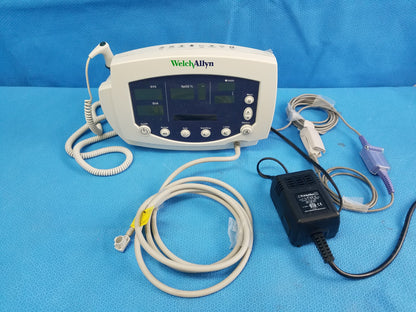 Welch Allyn 53NTO Vital Signs Patient Monitor With Power Supply & SpO2 Sensor