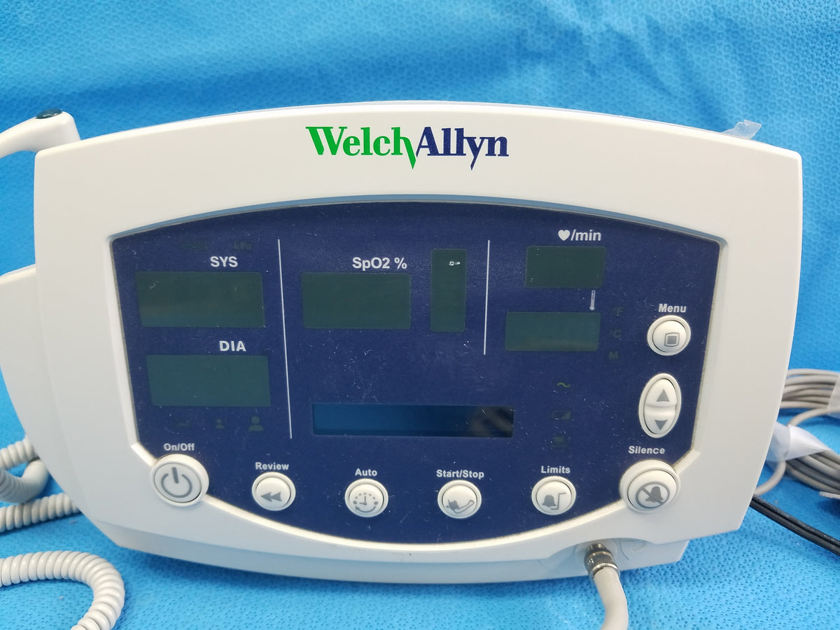 Welch Allyn 53NTO Vital Signs Patient Monitor With Power Supply & SpO2 Sensor