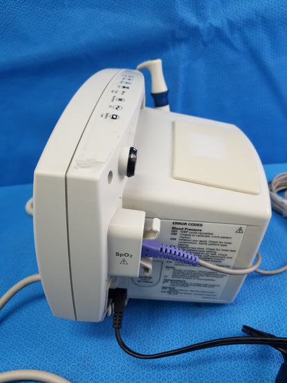Welch Allyn 53NTO Vital Signs Patient Monitor With Power Supply & SpO2 Sensor