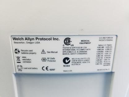 Welch Allyn 53NTO Vital Signs Patient Monitor With Power Supply & SpO2 Sensor