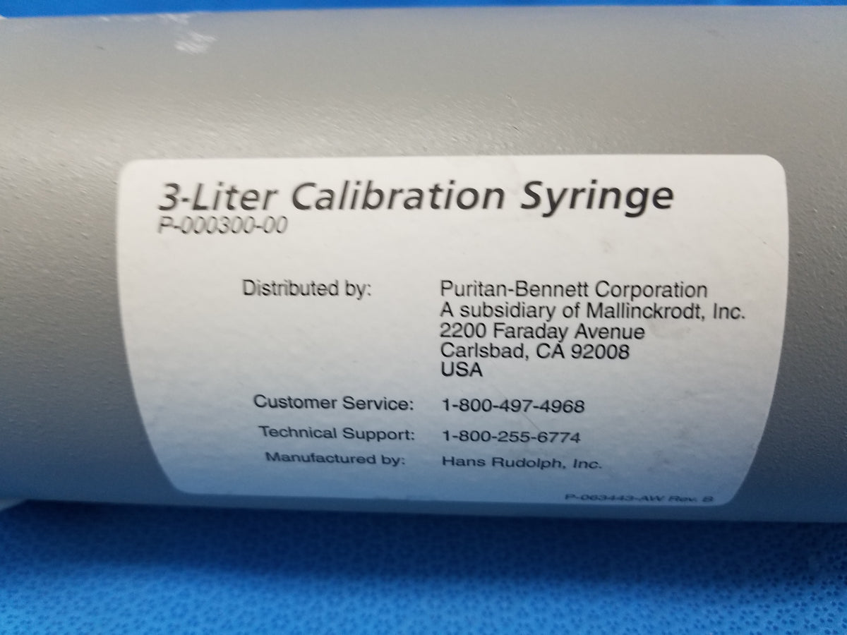 Hans Rudolph 5570 Series 3 Liter Spirometer Calibration Syringe