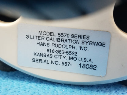 Hans Rudolph 5570 Series 3 Liter Spirometer Calibration Syringe