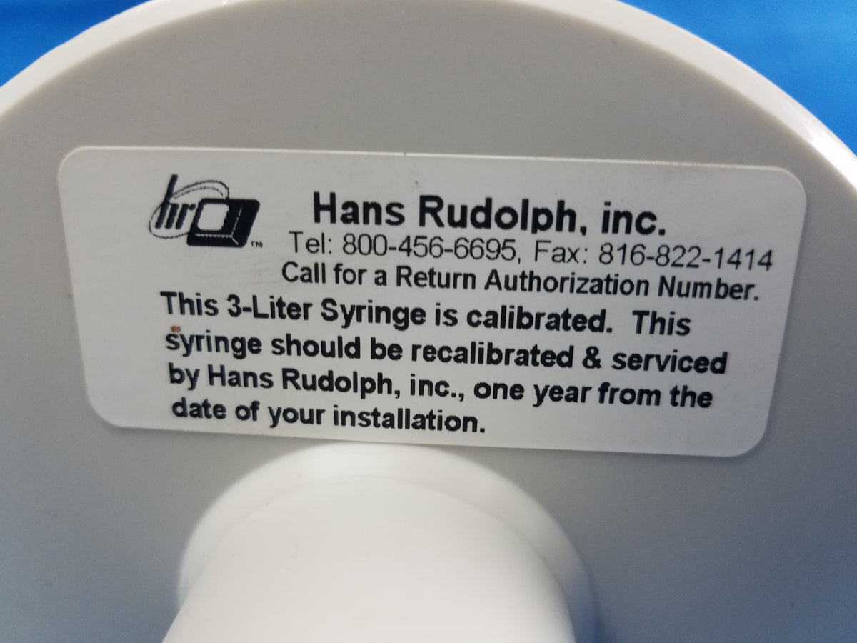 Hans Rudolph 5570 Series 3 Liter Spirometer Calibration Syringe