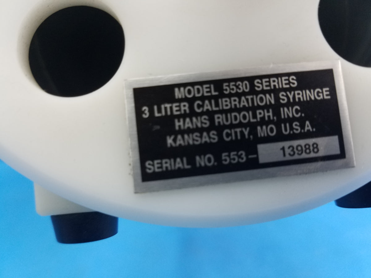 Hans Rudolph 5530 Series 3 Liter Calibration Syringe S/N 13988