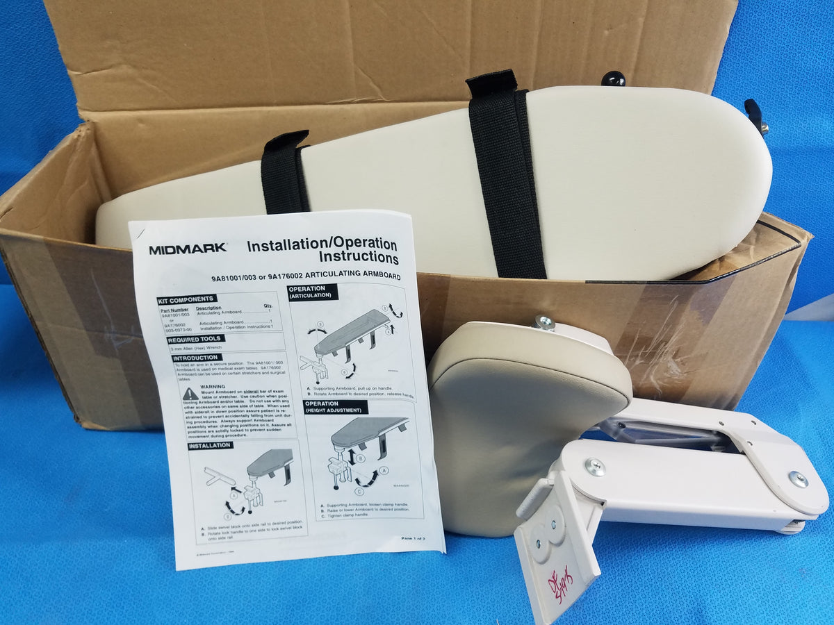Midmark 9A81001-244 Articulating Armboard Chair Table Pad Mount Kit