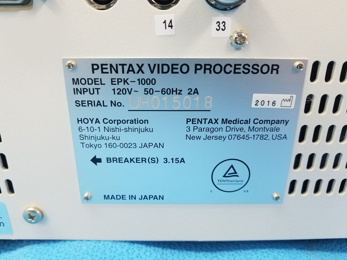 Pentax EPK-1000 Endoscopy Video Processor S/N UH015018