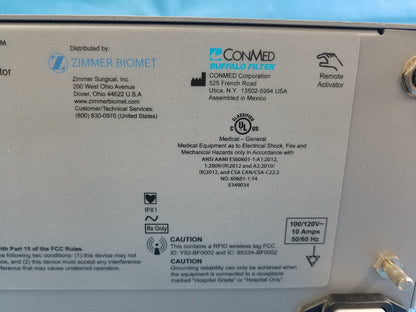 Zimmer Biomet PlumeVac Surgical Smoke Evacuator Ref AEVV120