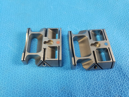 Lot of 2 Orthopedic Femoral Cutting Guide Blocks Surgical Instruments