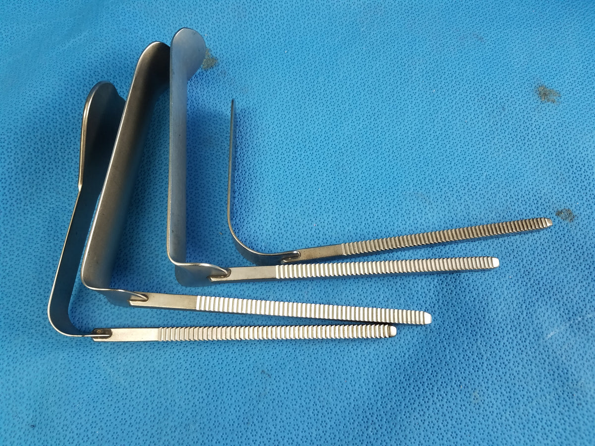 Lot of 4 Codman Surgical Retractor Blades