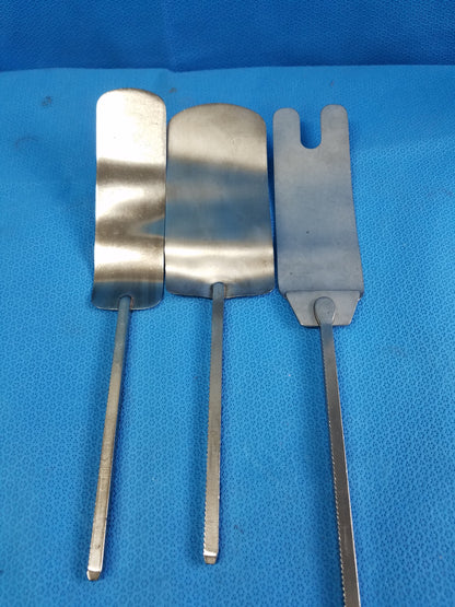 Lot of 3 Surgical Malleable Retractor Blades