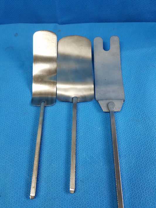 Lot of 3 Surgical Malleable Retractor Blades