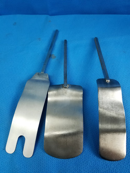 Lot of 3 Surgical Malleable Retractor Blades