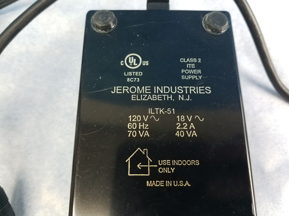 Jerome Industries ILTK-51 Power Supply Adapter 120V 60Hz 2.2A