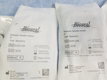 Lot of 5 Bioseal Webster Needle Holder Ref K1061/50