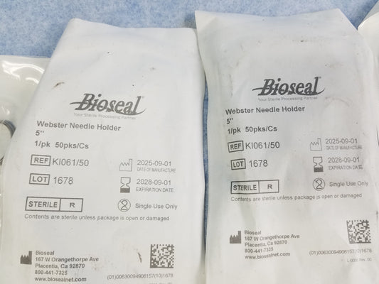 Lot of 5 Bioseal Webster Needle Holder Ref K1061/50