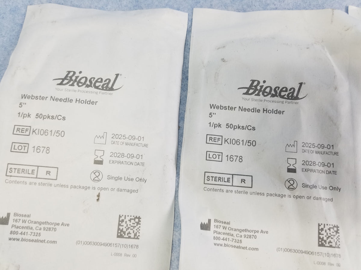 Lot of 5 Bioseal Webster Needle Holder Ref K1061/50