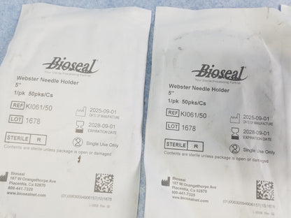 Lot of 5 Bioseal Webster Needle Holder Ref K1061/50