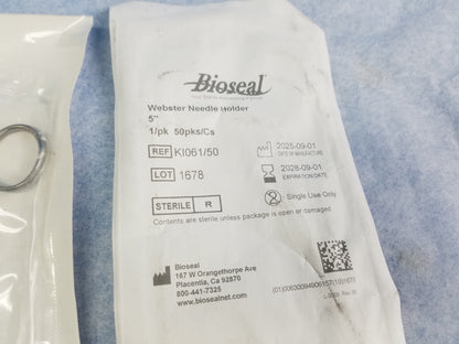 Lot of 5 Bioseal Webster Needle Holder Ref K1061/50