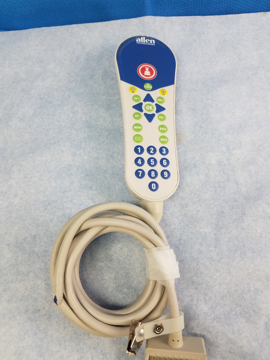 Allen Technologies Pillow Speaker Nurse Call TV Remote P/N 416370E-0103468