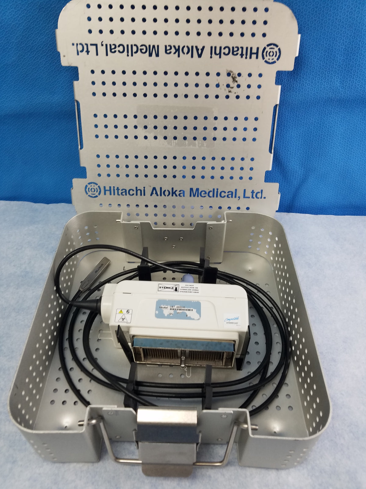 Hitachi Aloka UST-5550-R Laparoscopic Ultrasound Probe With Sterilization Case