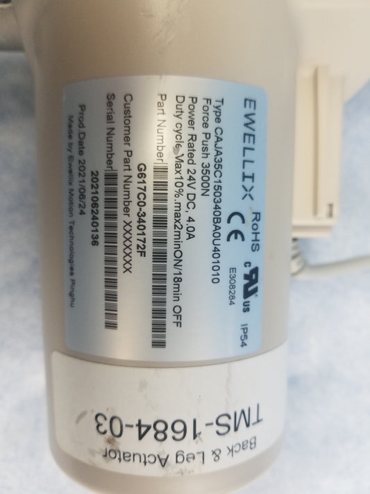 Ewellix TMS-1684-03 Back & Leg Actuator P/N G617C6-340172F