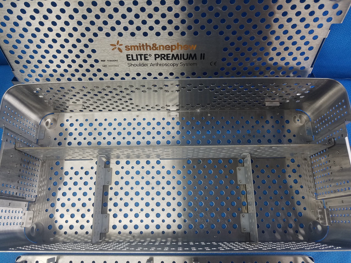 Smith & Nephew Elite Premium II Shoulder Arthroscopy System Sterilization Case Ref 72202042