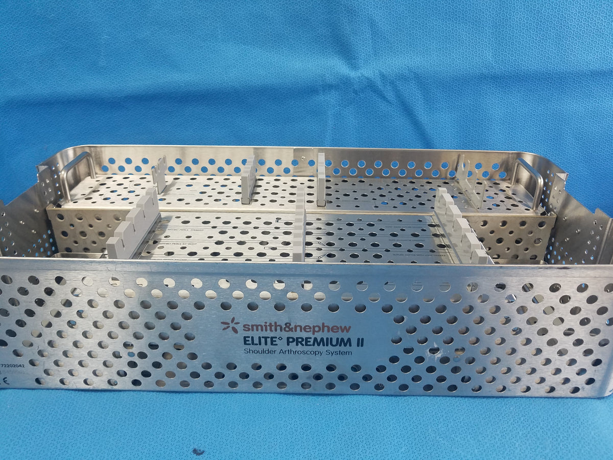 Smith & Nephew Elite Premium II Shoulder Arthroscopy System Sterilization Case Ref 72202042