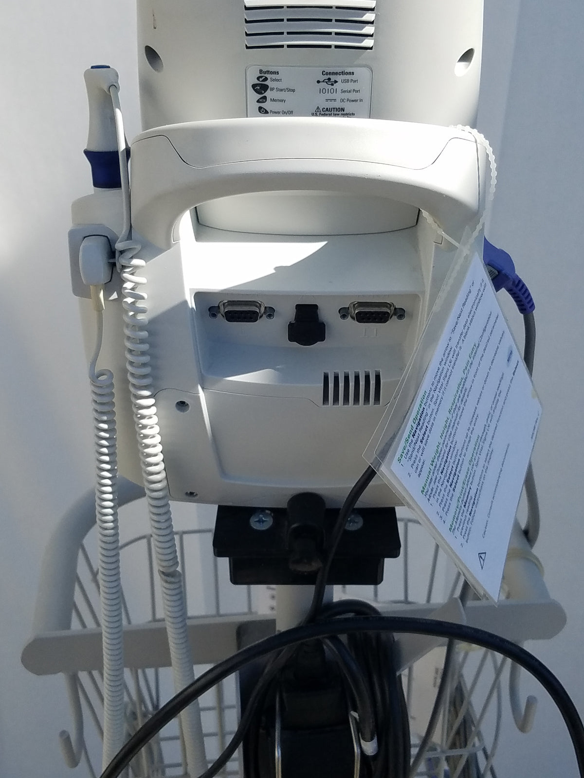 Welch Allyn Spot Vital Signs LXi Patient Monitor With Rolling Stand