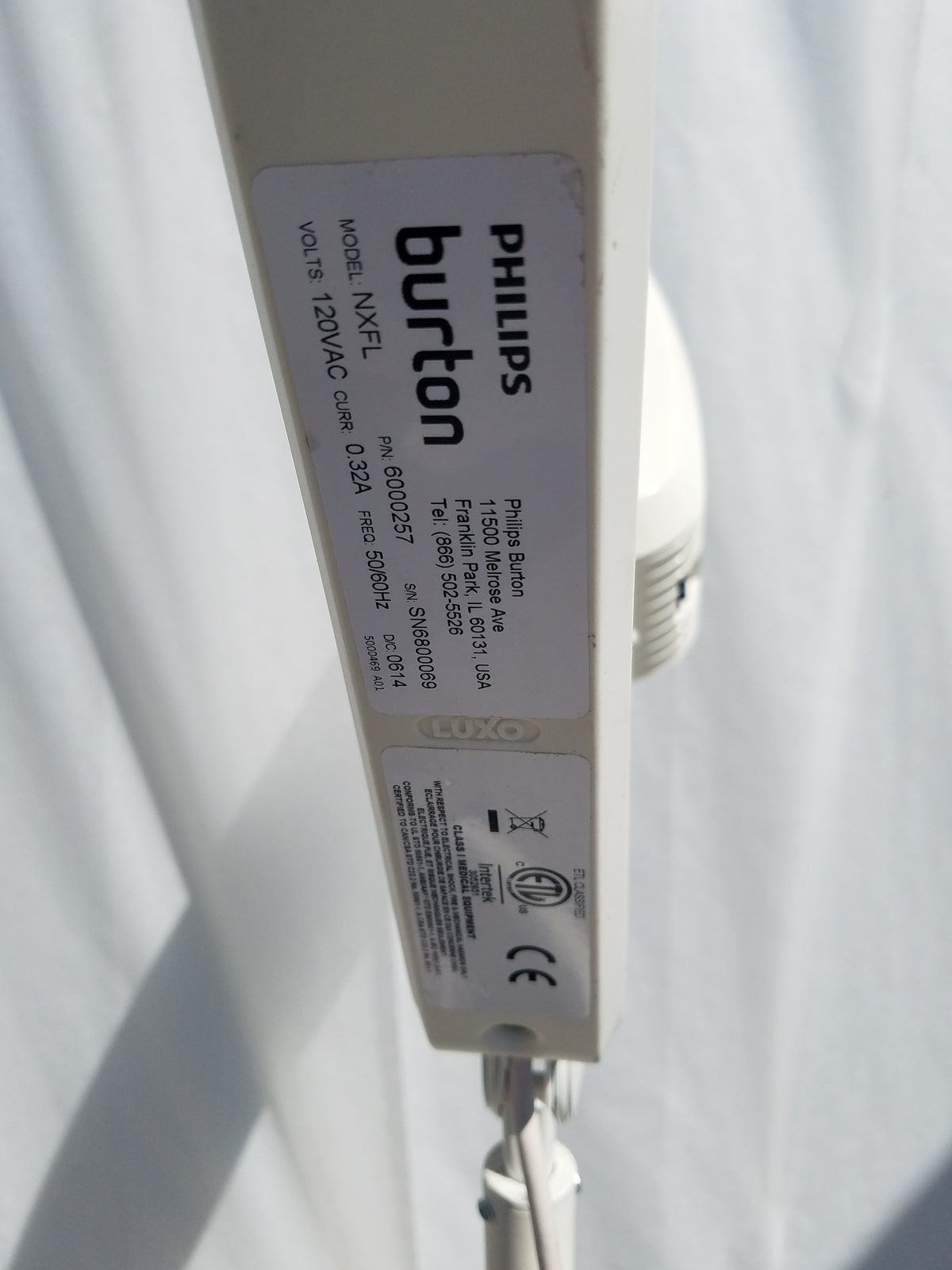 Philips Burton NXFL LED Examination Light With Floor Stand P/N 6000257