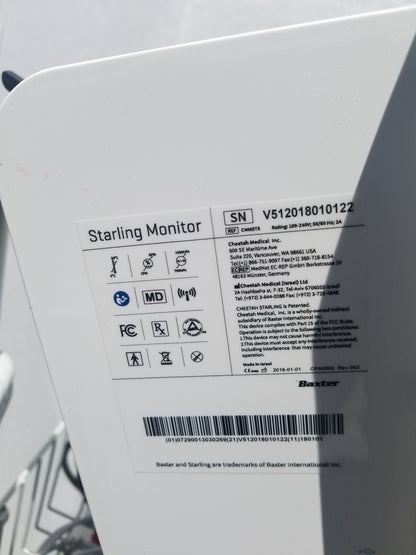 Cheetah Medical CMMST5 Baxter Starling Hemodynamic Monitor With Stand