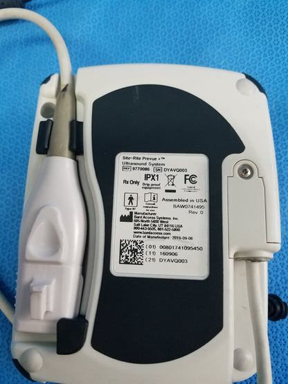 Bard Access Systems Site Rite Prevue+ Ultrasound System With Adapter Ref 9770086
