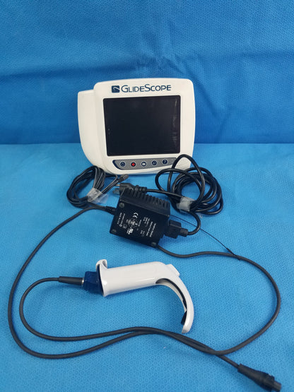 Verathon Glidescope 0570-0338 Video Monitor With 0570-0307 Baton Laryngoscope & Power Supply