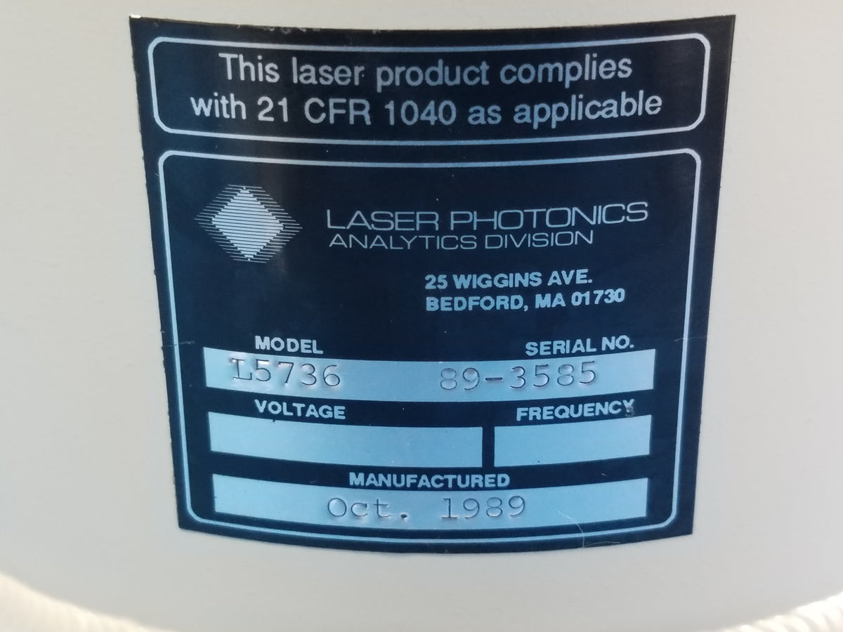 Laser Photonics L5736 Infrared Detector S/N 89-3585