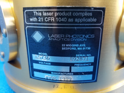 Laser Photonics L5736 Infrared Detector S/N 892871
