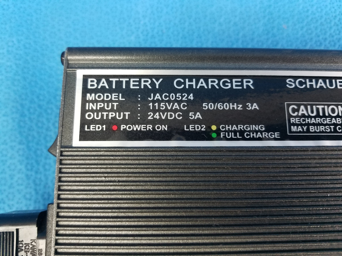 Schauer JAC0524 Battery Charger With XLR Connector 24V DC 5A 50/60Hz
