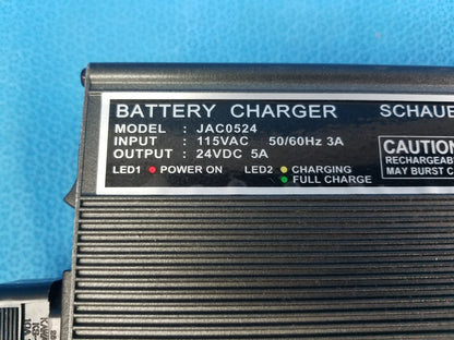 Schauer JAC0524 Battery Charger With XLR Connector 24V DC 5A 50/60Hz