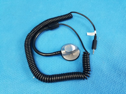 Telephonic Stethoscope Diaphragm Drum Piece With Coiled Audio Cable